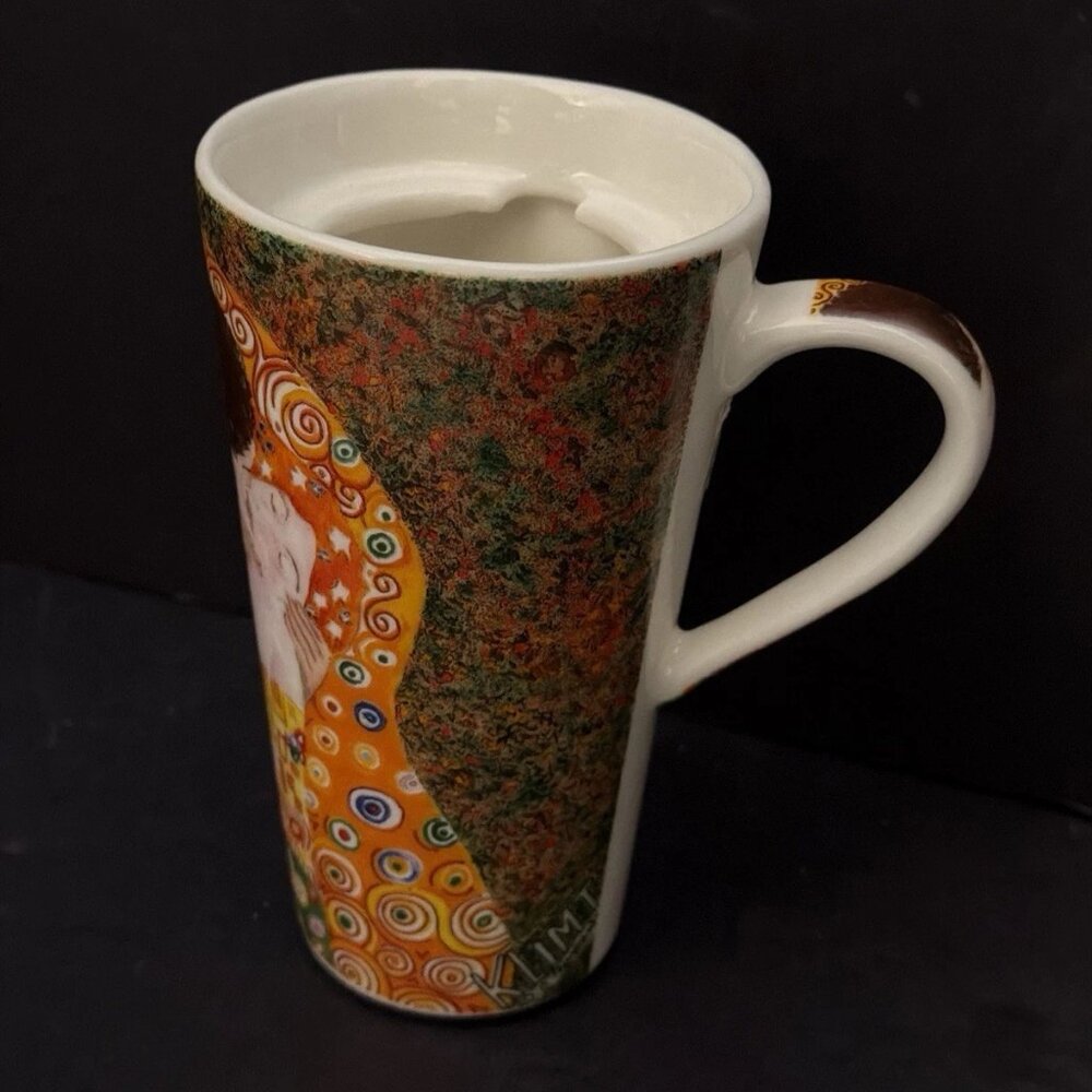 CHALEUR Master Romantics Gustav Klimt The Kiss Signed D. Burrows Coffee Tea Mug